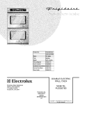 COVER Diagram and Parts List for PLEB30T9DCB  Frigidaire Wall Oven