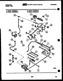 BURNER, MANIFOLD AND GAS CONTROL Diagram and Parts List for GPM638BDL3  Frigidaire Range