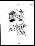 SHELVES AND SUPPORTS Diagram and Parts List for RT19F7WX3A  Gibson Refrigerator