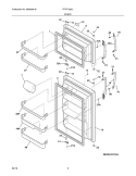 DOOR Diagram and Parts List for FFHT1826LK0  Frigidaire Refrigerator