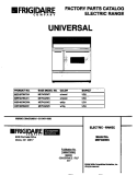 COVER Diagram and Parts List for MEF402WCWA  Frigidaire Range