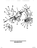 TUB DRIVE BELTS, PULLEYS Diagram and Parts List for WF2000CW1  Frigidaire Washer