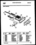 BROILER DRAWER PARTS Diagram and Parts List for 32-2642-08-01  Tappan Range