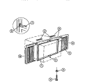 WINDOW MOUNTING PARTS Diagram and Parts List for A08LH5E2  Frigidaire Air Conditioner