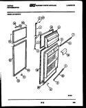 DOOR PARTS Diagram and Parts List for 95-1980-66-00  Tappan Refrigerator
