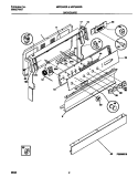 BACKGUARD Diagram and Parts List for MEF322WBSD  Frigidaire Range