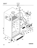 CABINET Diagram and Parts List for GRT18C6AW5  Gibson Refrigerator