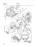 ICE MAKER Diagram and Parts List for FRS23KF7AB5  Frigidaire Refrigerator