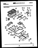 SHELVES AND SUPPORTS Diagram and Parts List for 95-1999-00-02  Tappan Refrigerator