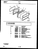 DOOR PARTS Diagram and Parts List for 30-2761-00-05  Tappan Range