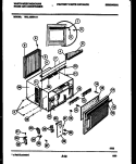 CABINET PARTS Diagram and Parts List for WAL123S1A1  Frigidaire Air Conditioner