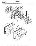 DOORS Diagram and Parts List for FEB755BBBF  Frigidaire Wall Oven