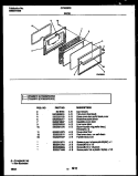 DOOR PARTS Diagram and Parts List for CP302BP2W2  Frigidaire Range