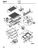 SHELVES Diagram and Parts List for FRT21INLHB0  Frigidaire Refrigerator