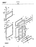 DOORS Diagram and Parts List for FRT21LRGW3  Frigidaire Refrigerator