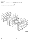 DOOR Diagram and Parts List for MEF352BFWB  Frigidaire Range