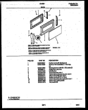 DOOR PARTS Diagram and Parts List for 56-5363-10-03  Tappan Microwave