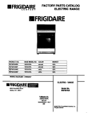 COVER Diagram and Parts List for FEF357BADF  Frigidaire Range
