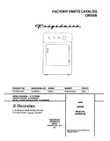 COVER Diagram and Parts List for GLGR341AS4  Frigidaire Dryer
