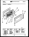 DOOR PARTS Diagram and Parts List for 56-2258-10-15  Tappan Microwave