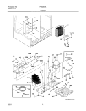 SYSTEM Diagram and Parts List for FRS23X5AW0  Frigidaire Refrigerator