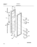 FREEZER DOOR Diagram and Parts List for WRS26MF5AQ3  Westinghouse Refrigerator