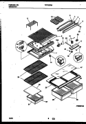 SHELVES AND SUPPORTS Diagram and Parts List for TRT15DRAW0  Tappan Refrigerator