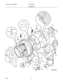 MOTOR / TUB Diagram and Parts List for GLTF2940FS1  Frigidaire Washer
