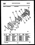 LOWER OVEN DOOR PARTS Diagram and Parts List for 72-3981-00-03  Tappan Range