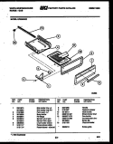 BROILER DRAWER PARTS Diagram and Parts List for GF620NW2  Frigidaire Range