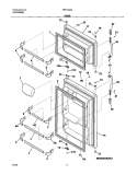 DOOR Diagram and Parts List for FRT15G4AW0  Frigidaire Refrigerator