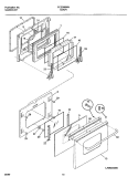 DOOR Diagram and Parts List for FCS388WHCA  Frigidaire Range