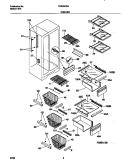SHELVES Diagram and Parts List for FRS20ZGGD2  Frigidaire Refrigerator