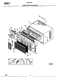 CABINET FRONT AND WRAPPER Diagram and Parts List for WAS185F2A1  Frigidaire Air Conditioner