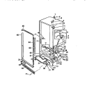 CABINET INTERIOR & EXTERIOR, COMPRE Diagram and Parts List for UFP19HW5  Frigidaire Freezer