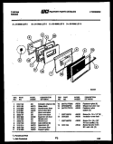 DOOR PARTS Diagram and Parts List for 31-3648-23-05  Tappan Range