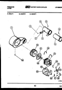 MOTOR AND BLOWER PARTS Diagram and Parts List for DEISFL1  Frigidaire Dryer