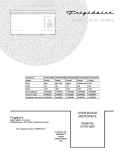 COVER Diagram and Parts List for CFMV152KWA  Frigidaire Microwave
