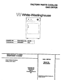 COVER Diagram and Parts List for WDG546RGS0  Frigidaire Dryer