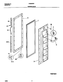 FREEZER DOOR Diagram and Parts List for FRS20QRCD6  Frigidaire Refrigerator