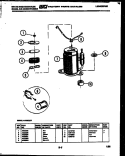 COMPRESSOR PARTS Diagram and Parts List for AH12EL2T1  Frigidaire Air Conditioner