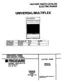 COVER Diagram and Parts List for MEF305PBDF  Frigidaire Range