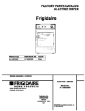 COVER Diagram and Parts List for 41749022890  Frigidaire Dryer
