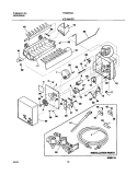ICE MAKER Diagram and Parts List for FRS26R4AQ3  Frigidaire Refrigerator