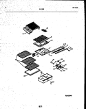 SHELVES AND SUPPORTS Diagram and Parts List for 95-1589-23-01  Tappan Refrigerator