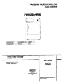 COVER Diagram and Parts List for FDG8970EW2  Frigidaire Dryer