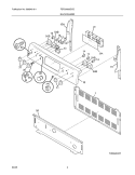 BACKGUARD Diagram and Parts List for FEFLM605DCD  Frigidaire Range