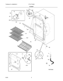 CABINET Diagram and Parts List for CFU17F3AW3  Uni Freezer