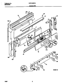 BACKGUARD Diagram and Parts List for FGF379WECE  Frigidaire Range