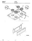 TOP / DRAWER Diagram and Parts List for TGF350SCWB  Tappan Range
